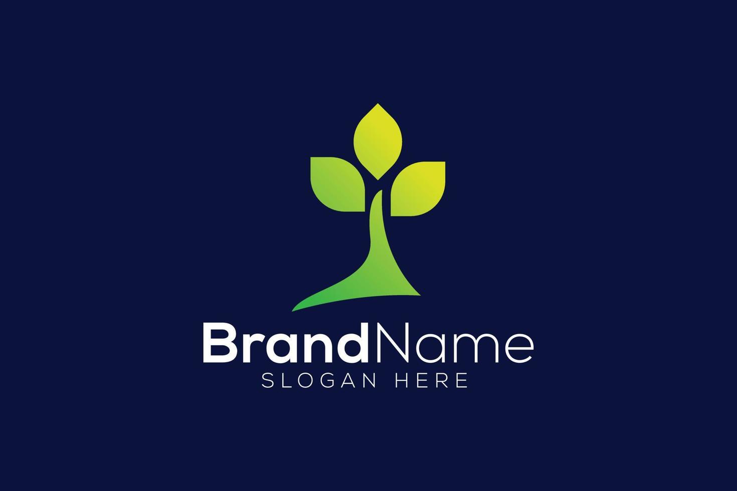 groen boom blad icoon logo ontwerp sjabloon vector