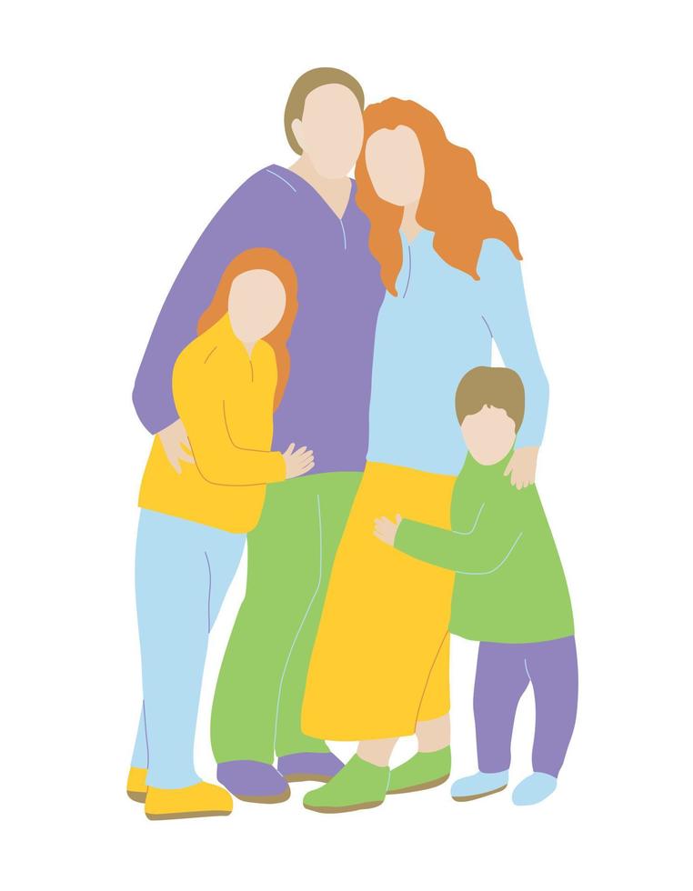 gelukkig familie. vlak illustratie vector