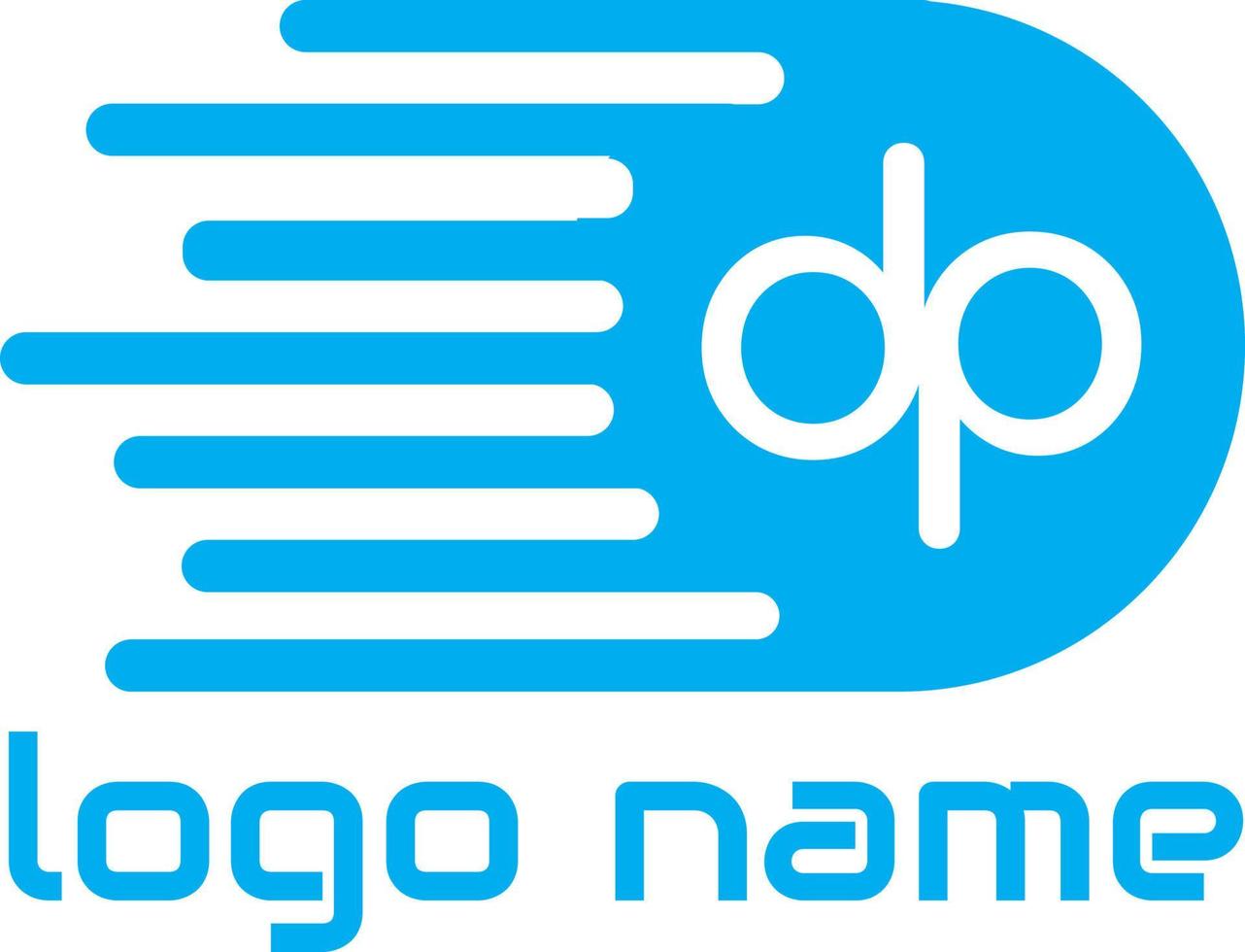 dp distributie logo ontwerp vector