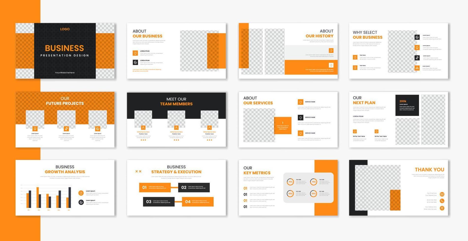 zakelijke sjabloon presentatie ontwerp en bladzijde lay-out ontwerp, bedrijf presentatie diavoorstelling voor brochure, bedrijf profiel, website rapport, financiën vector