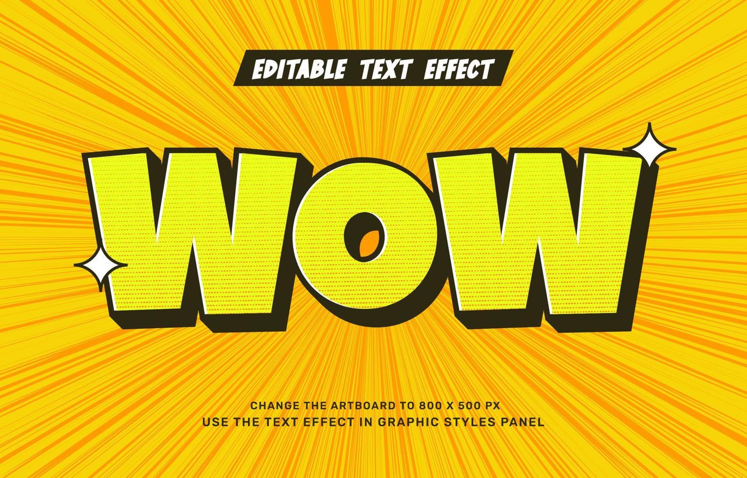 wow komisch teksteffect vector