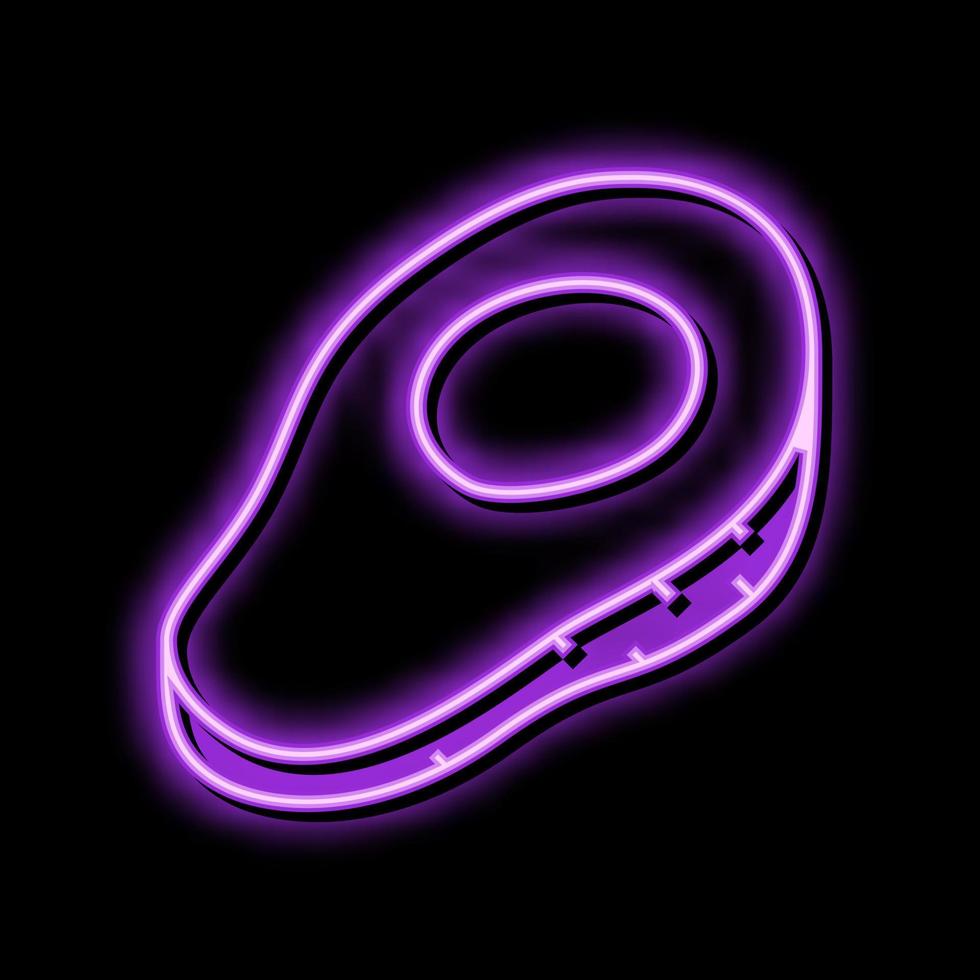 ontpit besnoeiing avocado neon gloed icoon illustratie vector