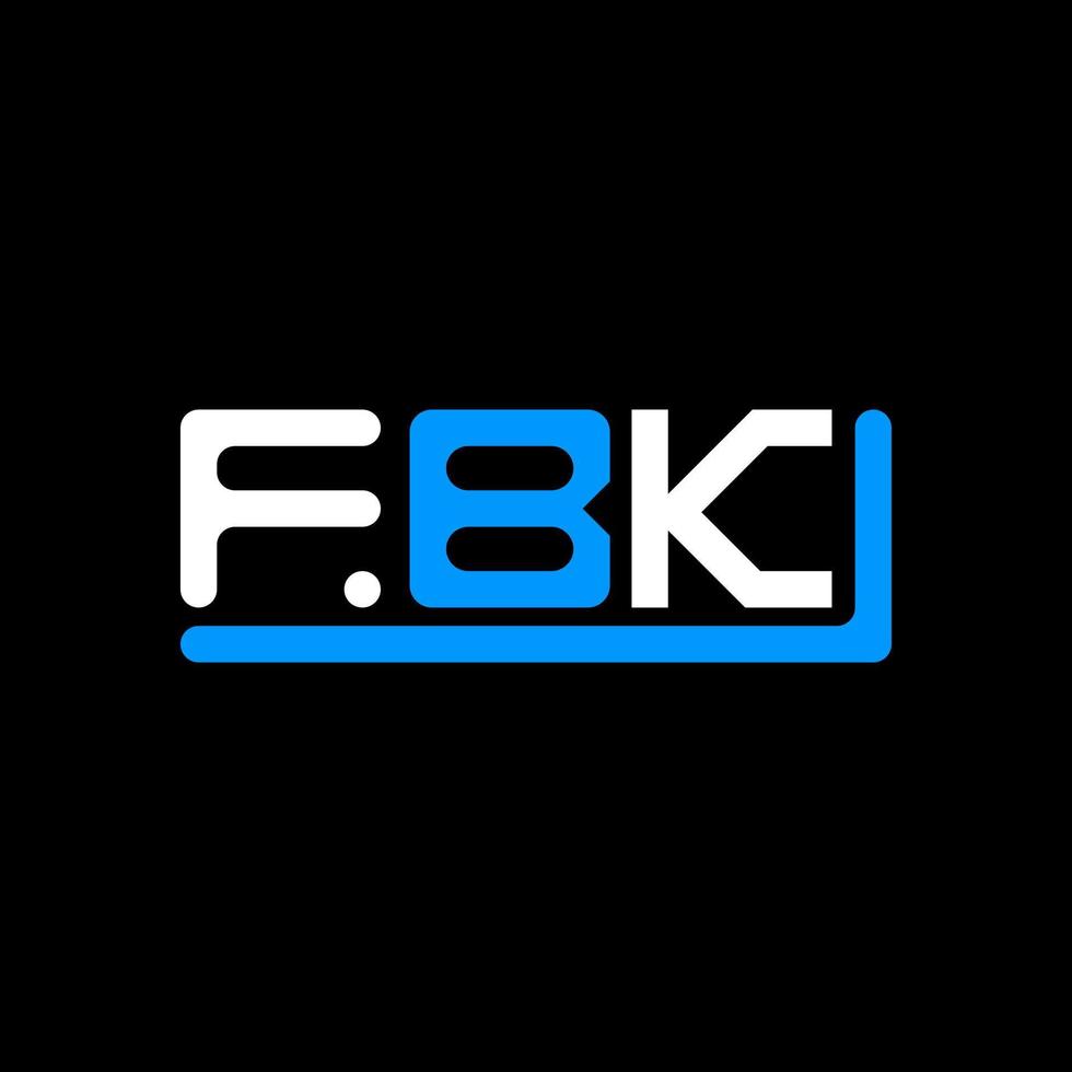 fbk brief logo creatief ontwerp met vector grafisch, fbk gemakkelijk en modern logo.