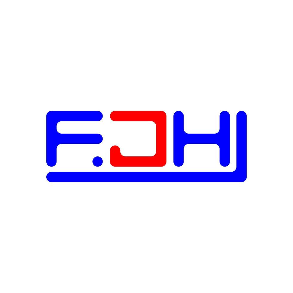 fjh brief logo creatief ontwerp met vector grafisch, fjh gemakkelijk en modern logo.