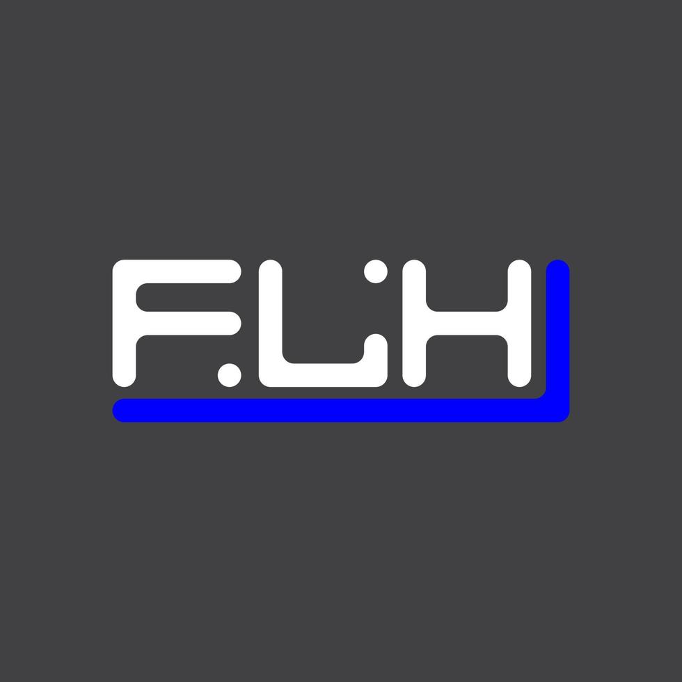 flh brief logo creatief ontwerp met vector grafisch, flh gemakkelijk en modern logo.