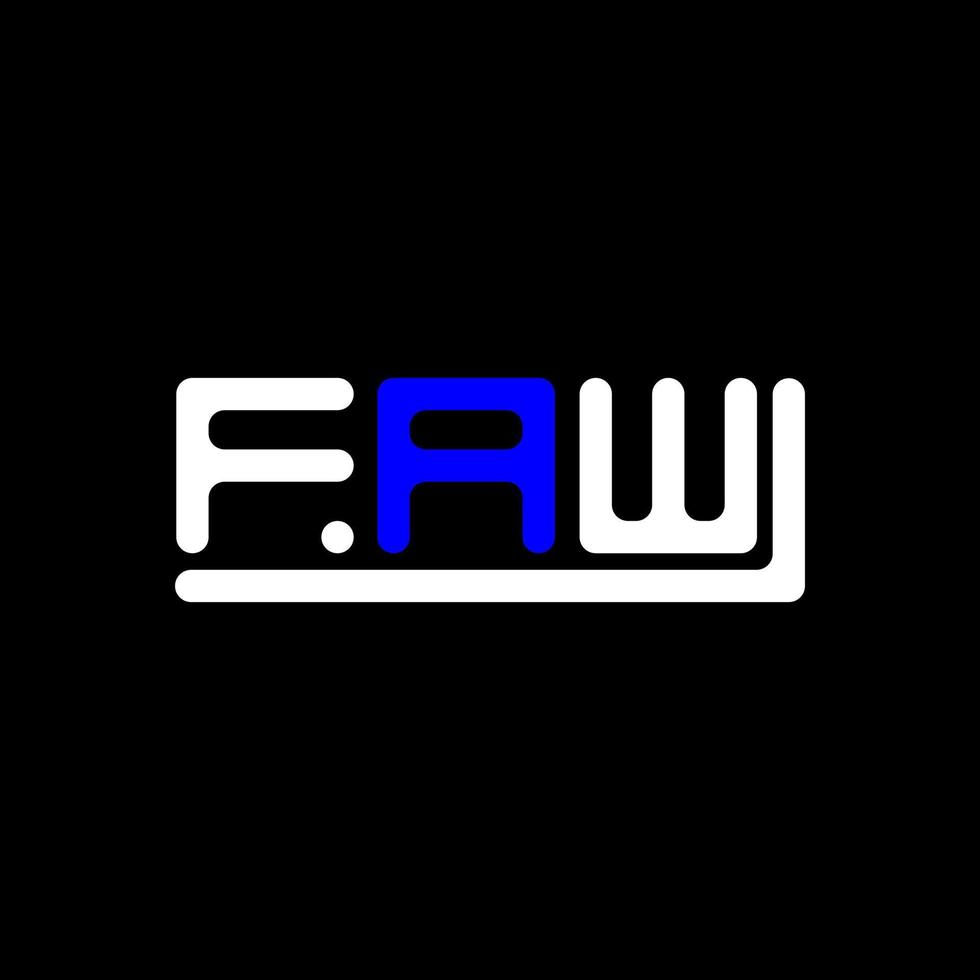 faw brief logo creatief ontwerp met vector grafisch, faw gemakkelijk en modern logo.