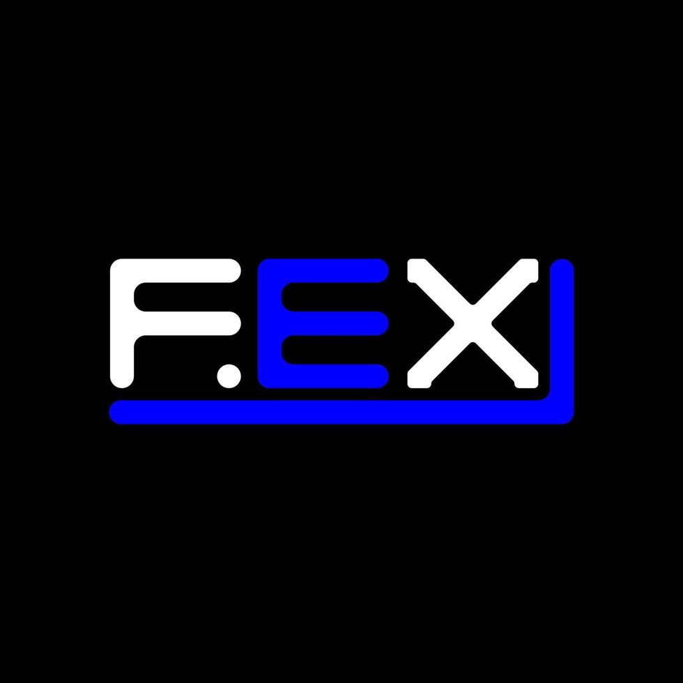 fex brief logo creatief ontwerp met vector grafisch, fex gemakkelijk en modern logo.