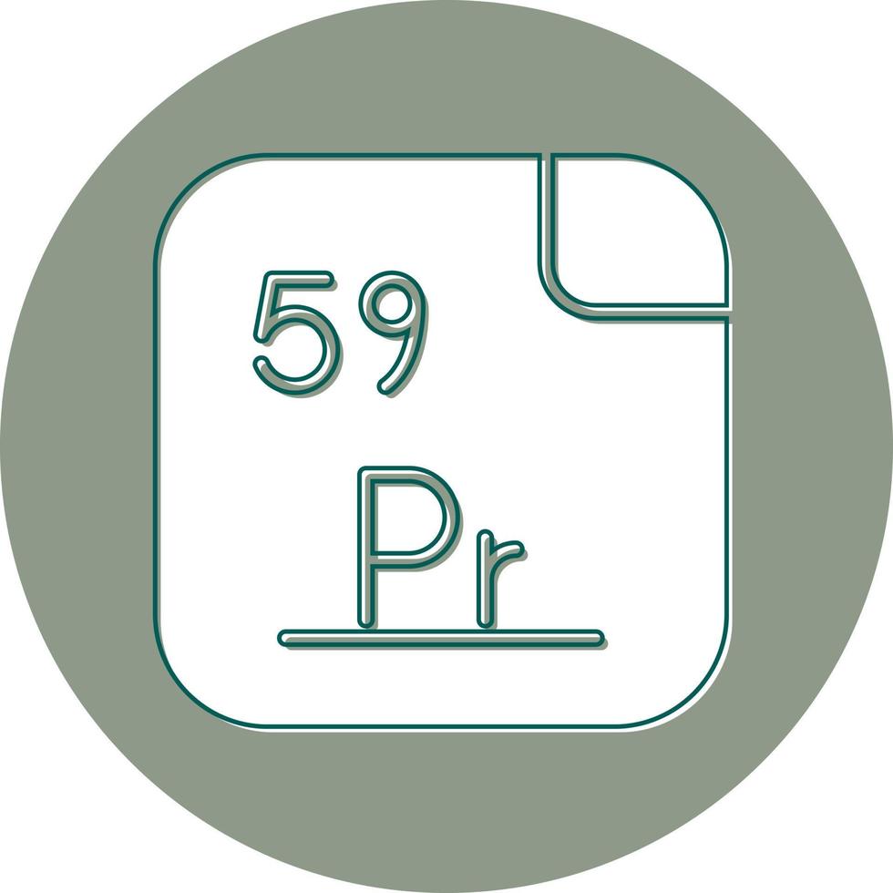 praseodymium vector icoon