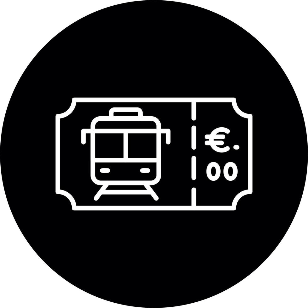 trein ticket vector icoon
