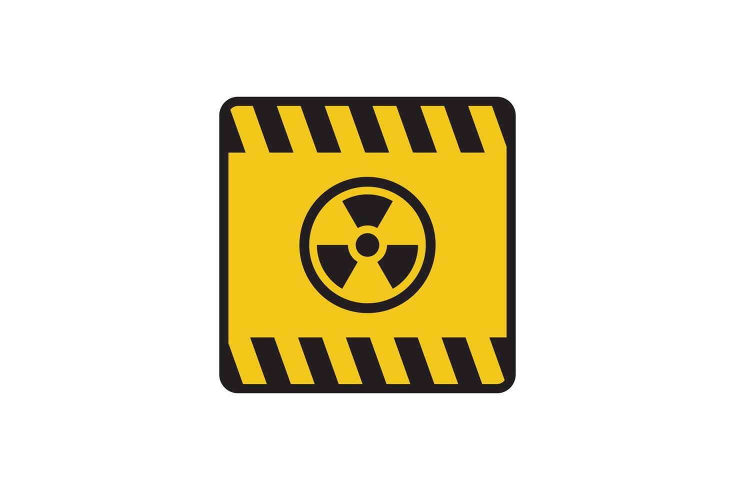 nucleair straling waarschuwing teken icoon vector ontwerp