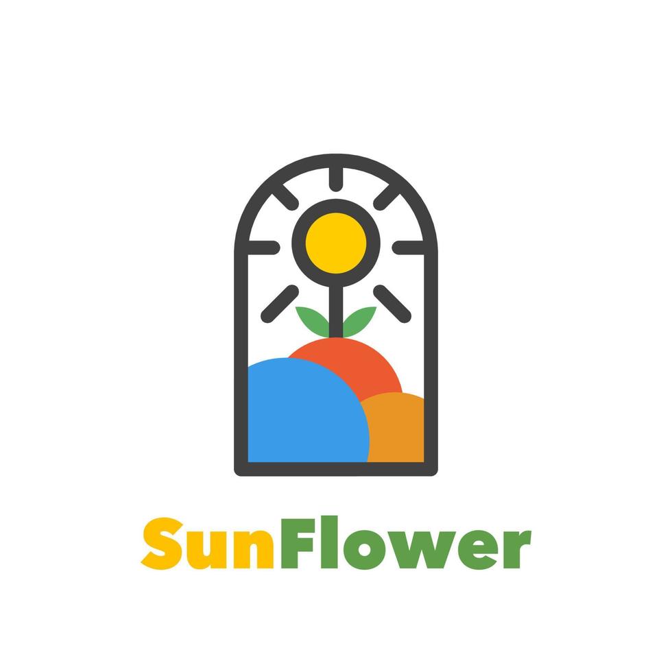 zon bloem insigne vector