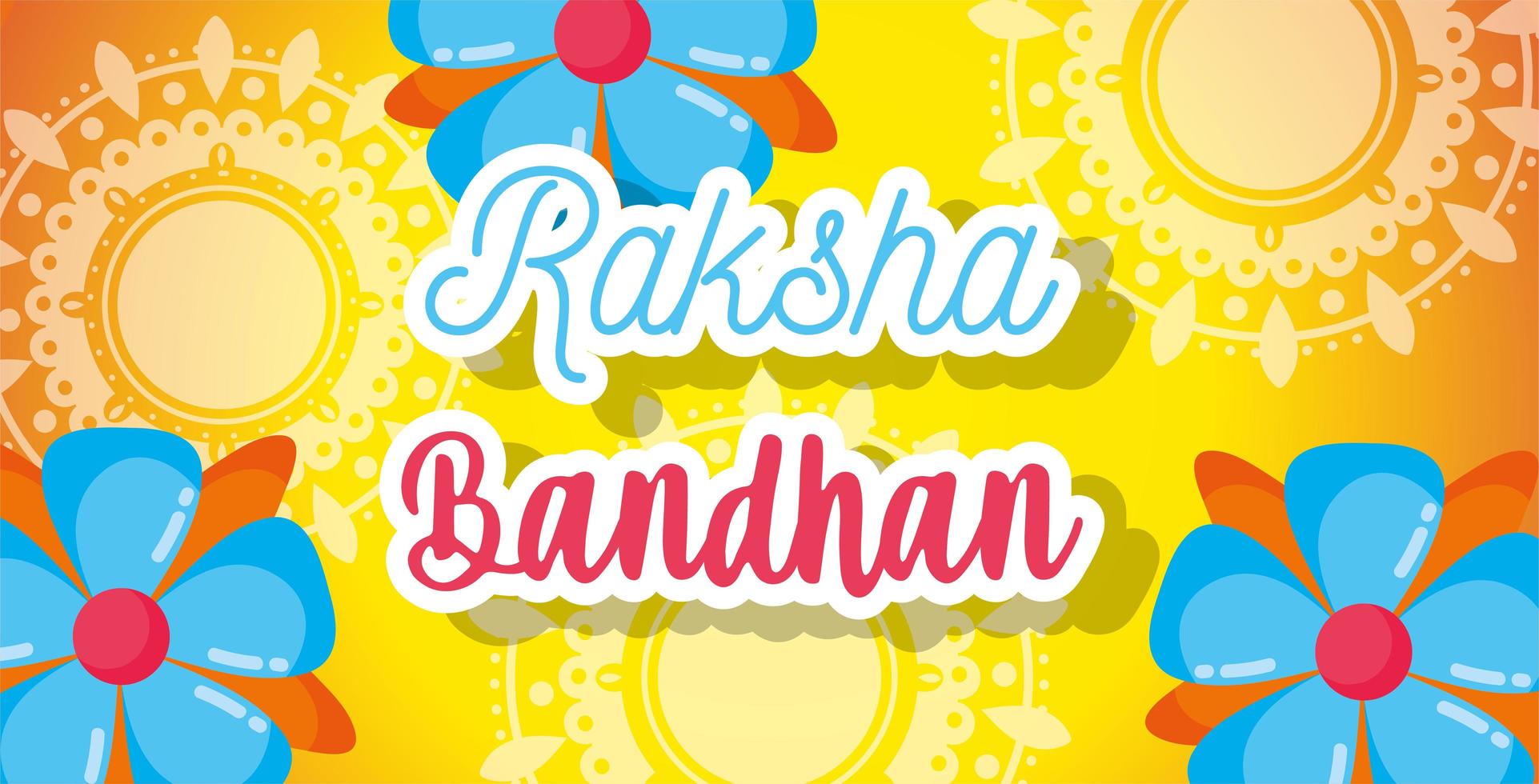 gelukkig raksha bandhan posterontwerp vector
