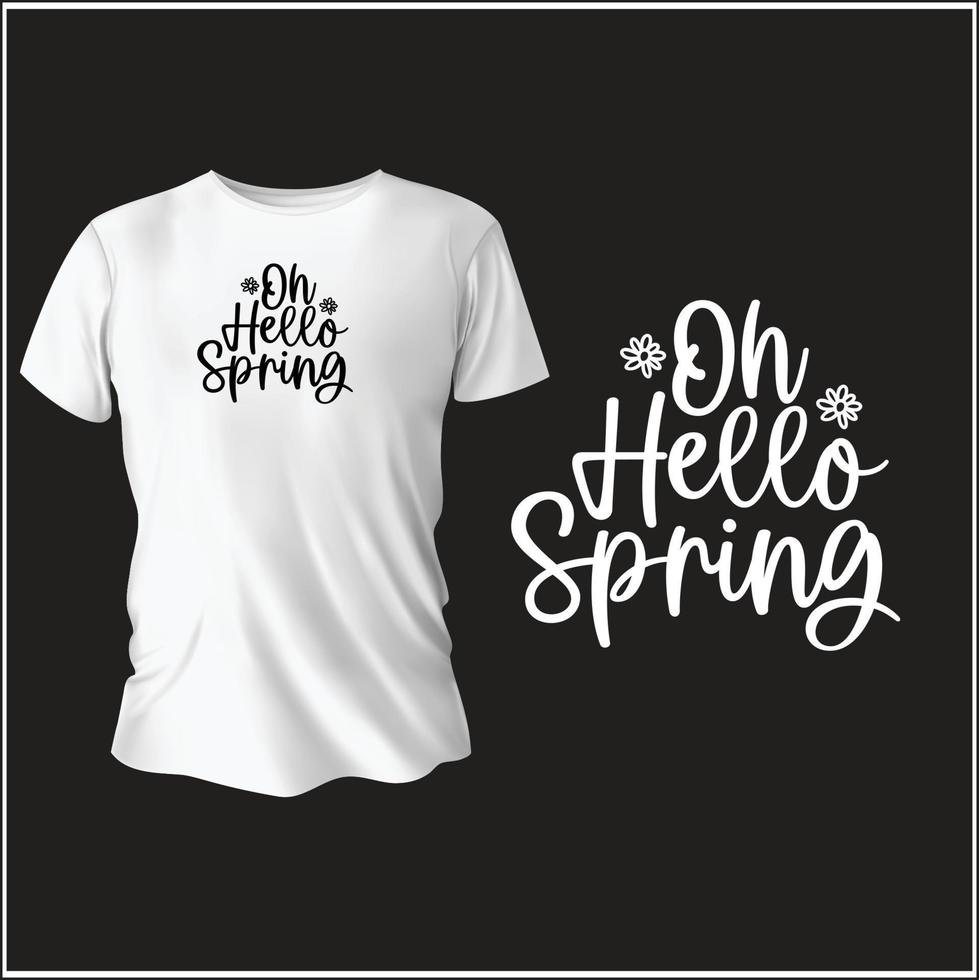 voorjaar typografie t-shirt ontwerp met vector