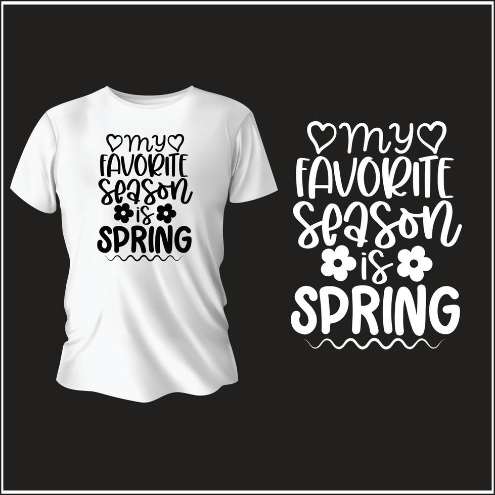 voorjaar typografie t-shirt ontwerp met vector
