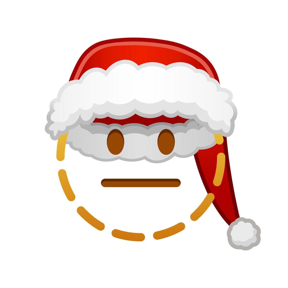 Kerstmis onzichtbaar gezicht groot grootte van geel emoji glimlach vector