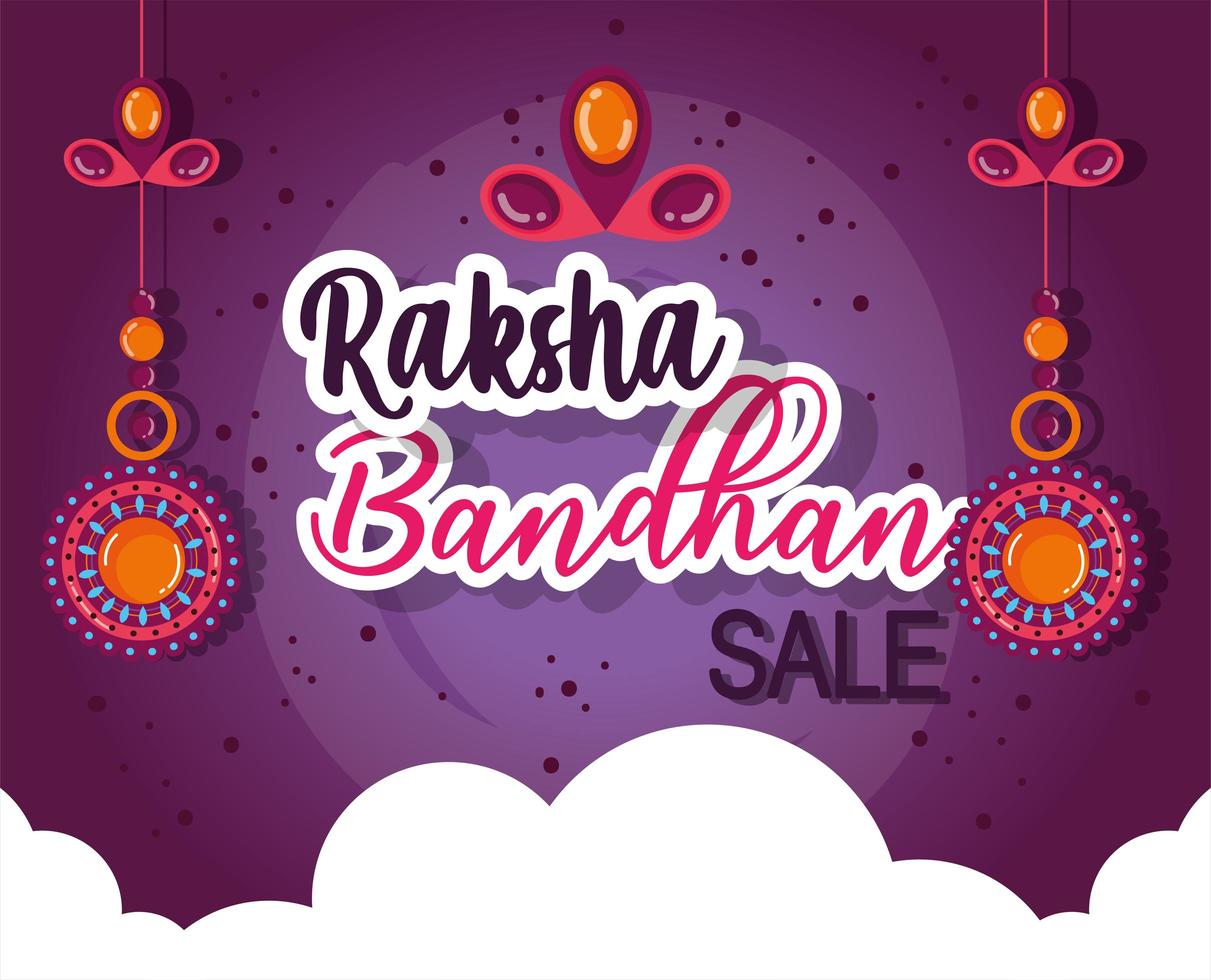 gelukkig raksha bandhan posterontwerp vector