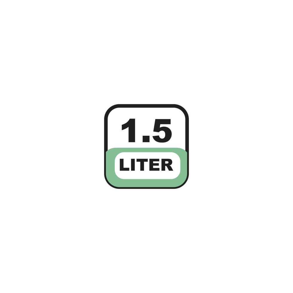 1.5 liters icoon. vloeistof meten vector in liters geïsoleerd Aan wit achtergrond