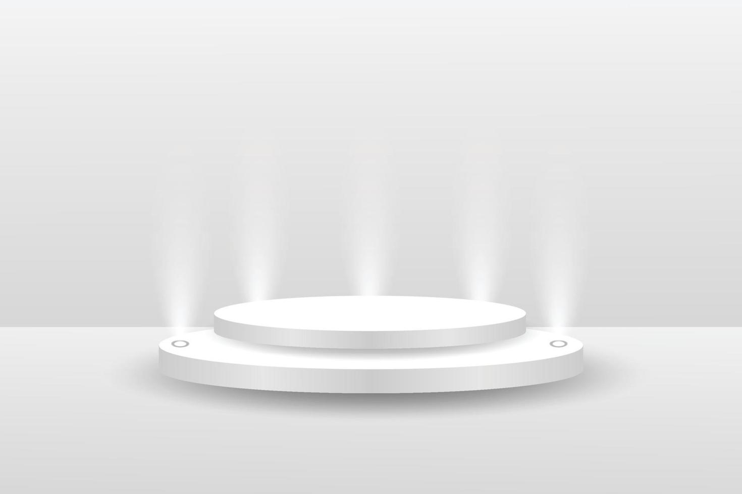 podium platform voor Product Scherm met wit achtergrond vector illustratie.