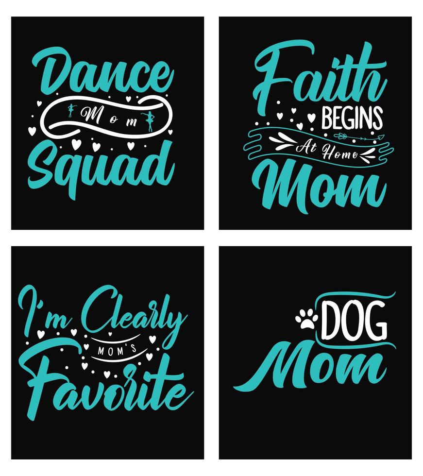 vector moeders dag typografie belettering citaten ontwerpen bundel voor t-shirt