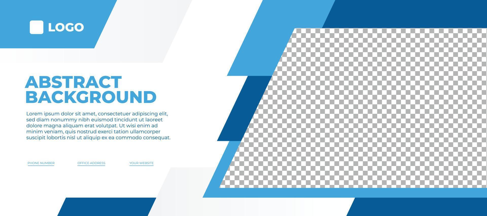 abstract achtergrond vector, horizontaal banier met blauw en wit kleur schema, sjabloon ontwerp voor bedrijf of medisch bedrijf vector