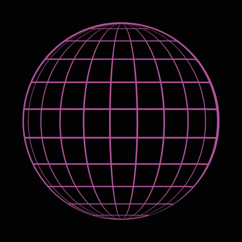 roze wereldbol symbool ontwerp geïsoleerd vector