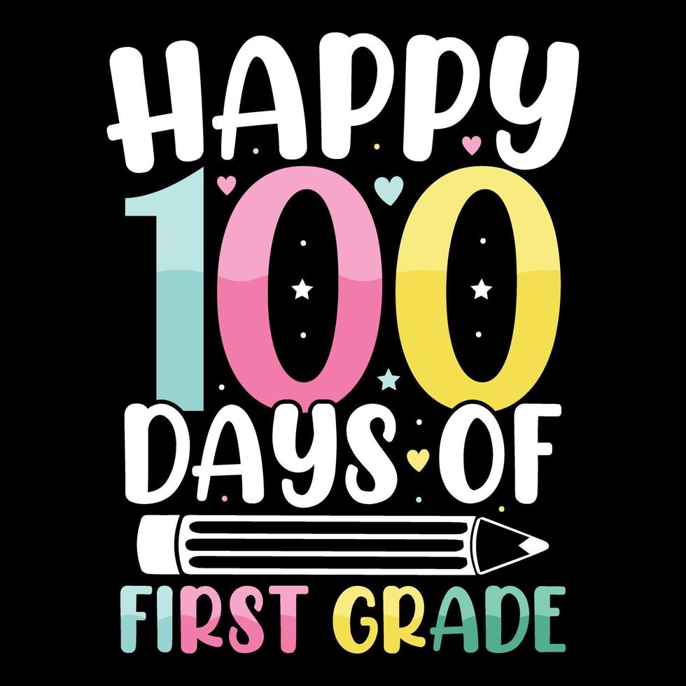 100ste dagen van school- vrij, honderd dagen t overhemd ontwerp vrij, 100ste dagen viering t overhemd vector