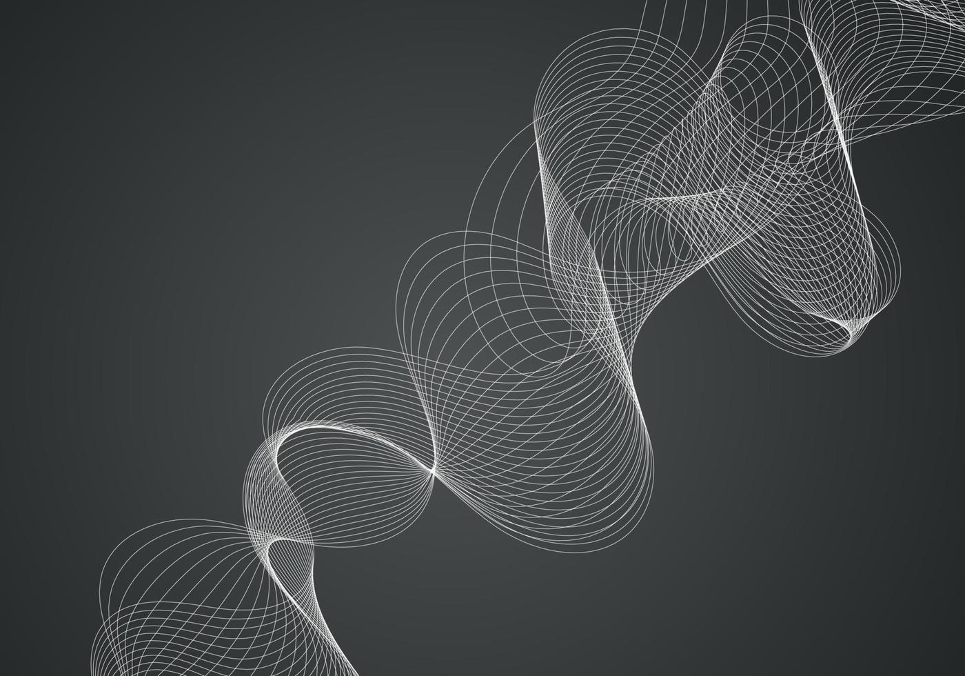 zwart abstract achtergrond ontwerp. modern golvend lijn patroon guilloche curves in monochroom kleuren. premie streep structuur voor banier, bedrijf achtergrond. donker horizontaal vector sjabloon