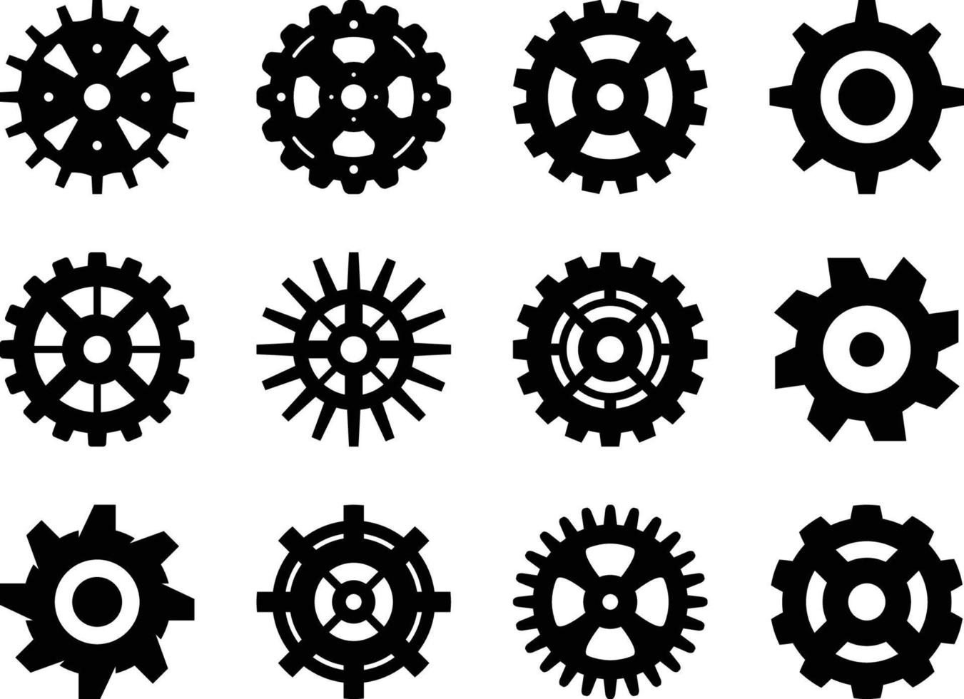 tand wielen en industrieel versnellingen vector