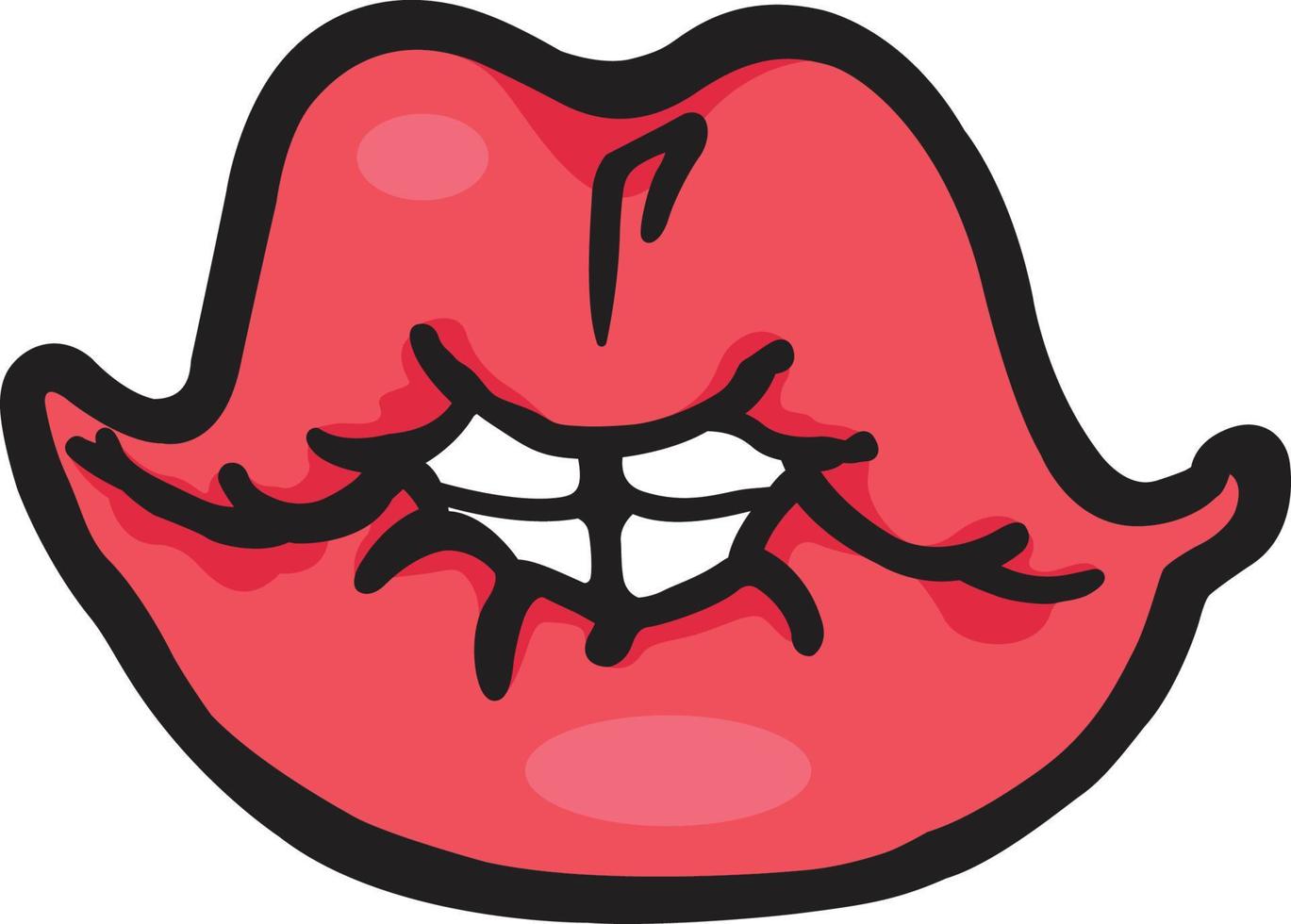 rood kusbaar lippen illustratie vector