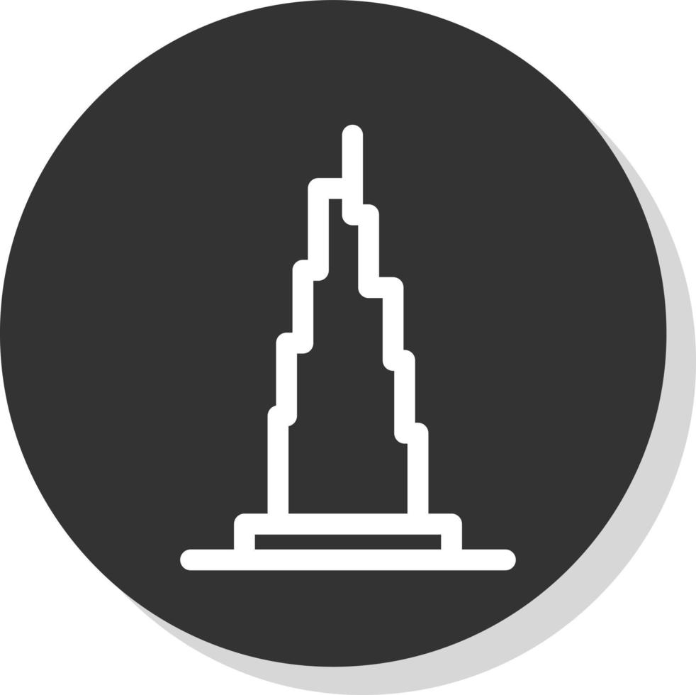 burj khalifa vector icoon ontwerp
