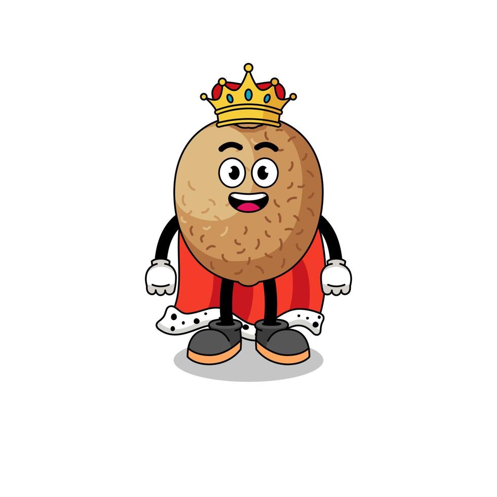 mascotte illustratie van kiwi koning vector