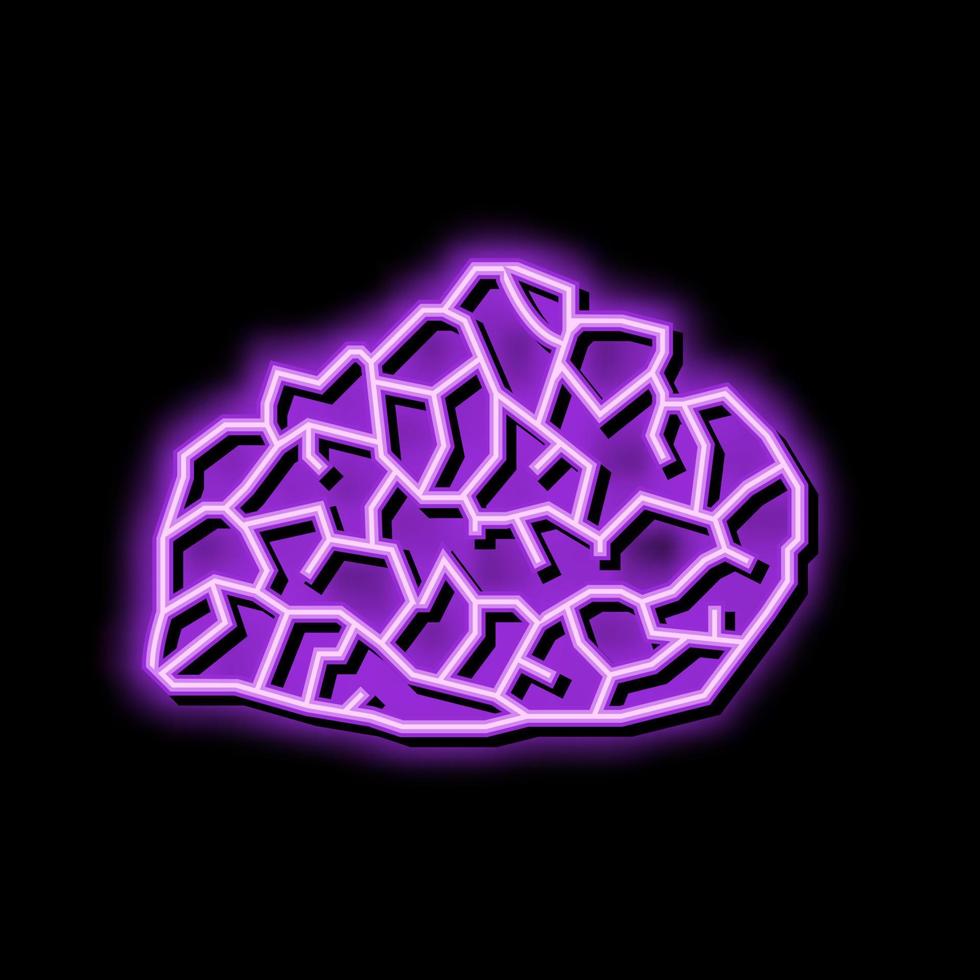 amethist steen rots neon gloed icoon illustratie vector