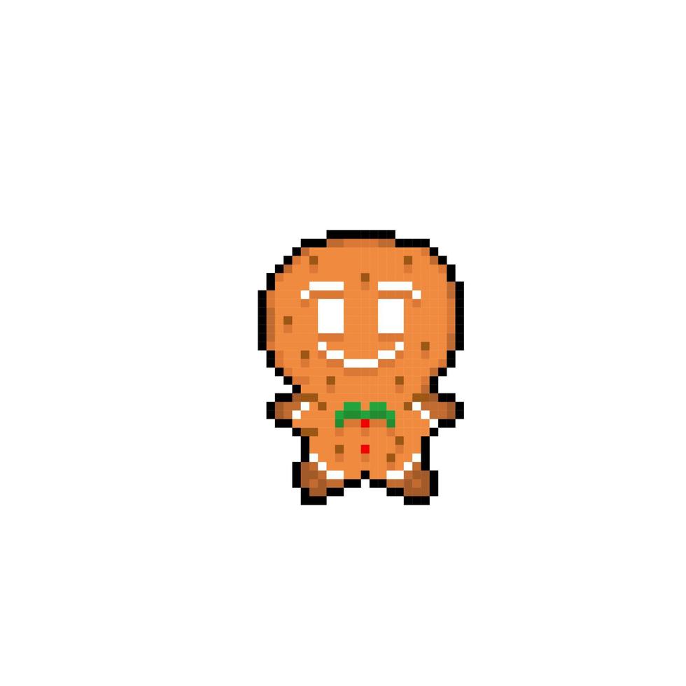 peperkoek man in pixel kunst stijl vector