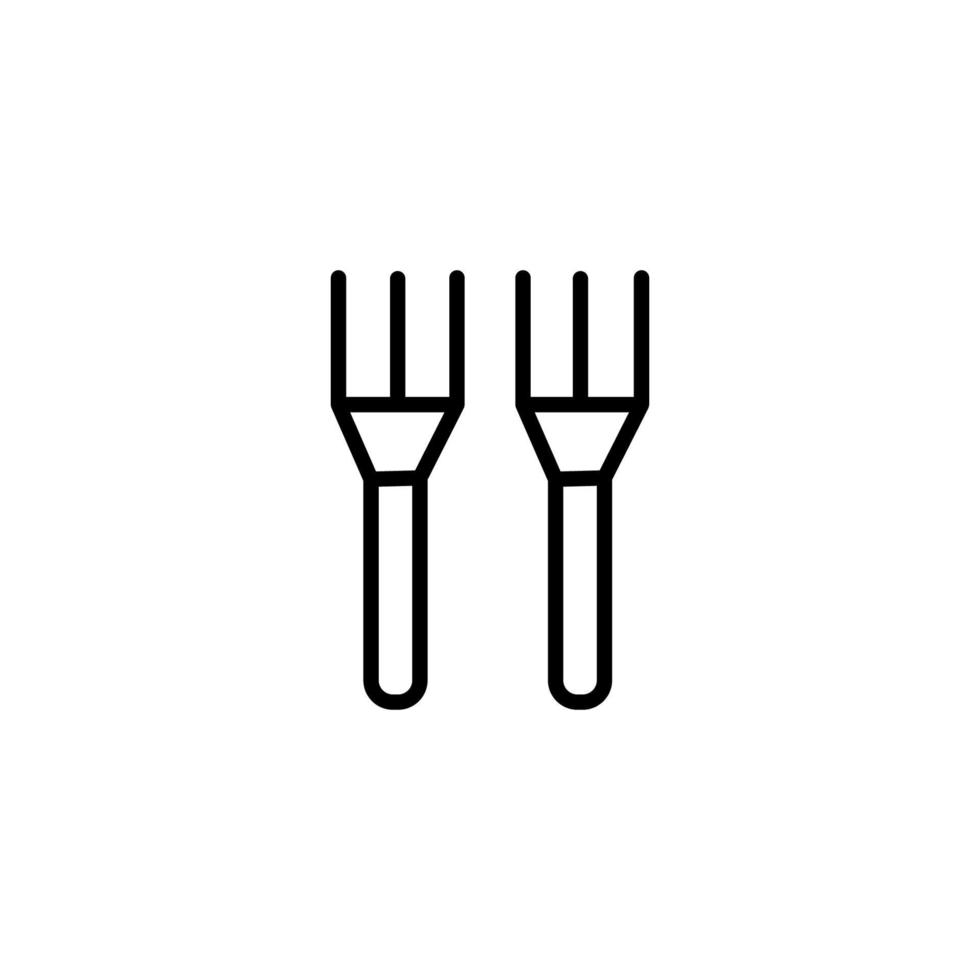 vork icoon met schets stijl vector
