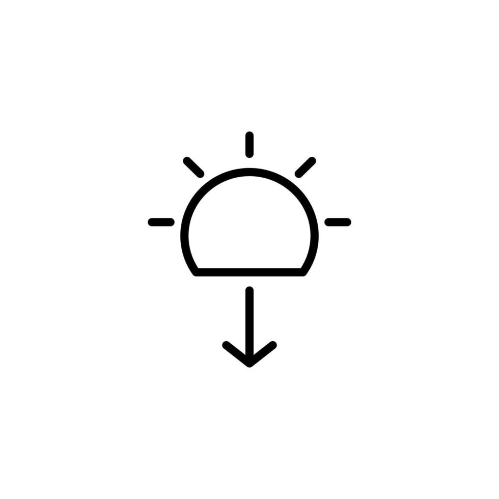 zon icoon met schets stijl vector