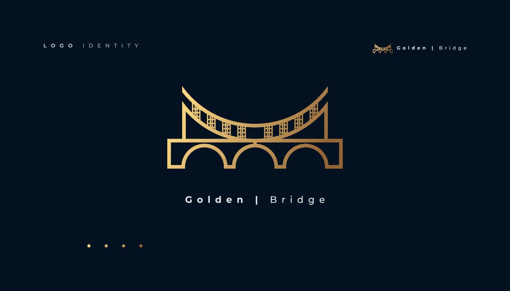 gouden brug logo kan worden gebruikt net zo een icoon of merk voor uw bedrijf vector