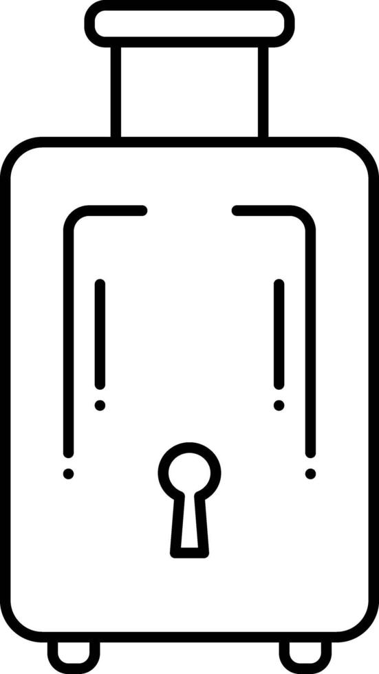 lijn pictogram voor bagage bagage vector