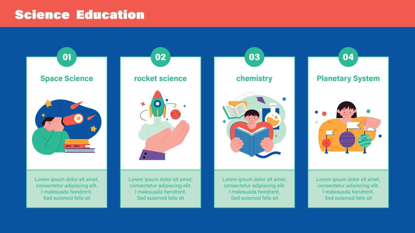 presentatie en web bladzijde concepten sjabloon. onderwijs leerling illustratie. vector