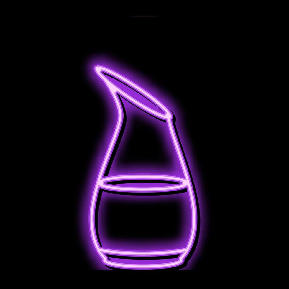 karaf merlot wijn glas neon gloed icoon illustratie vector