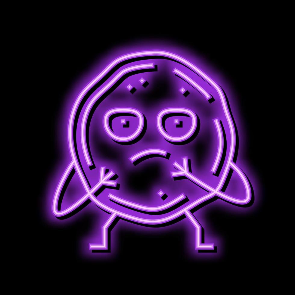 pannenkoek toetje karakter neon gloed icoon illustratie vector