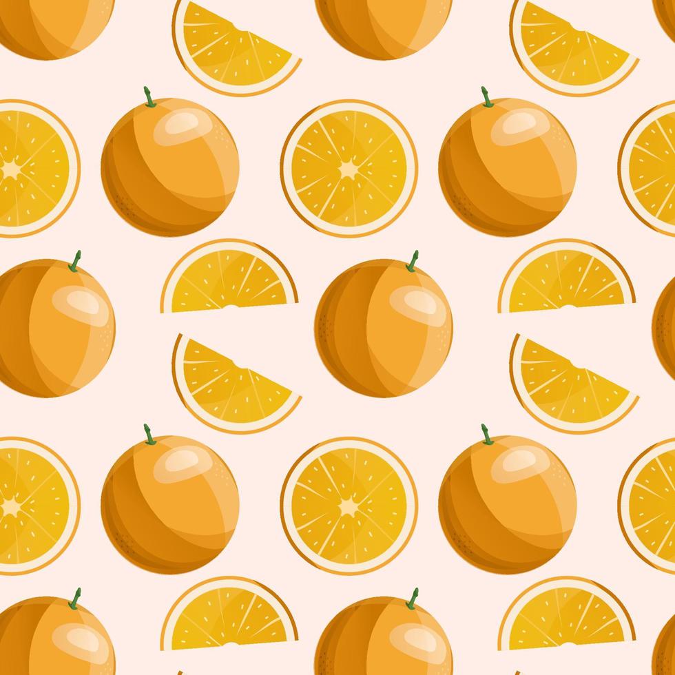zomer tropisch naadloos patroon met kleurrijk sinaasappelen. vector citrus fruit achtergrond. modern exotisch bloemen ontwerp voor papier, omslag, kleding stof, interieur decor en andere gebruikers.