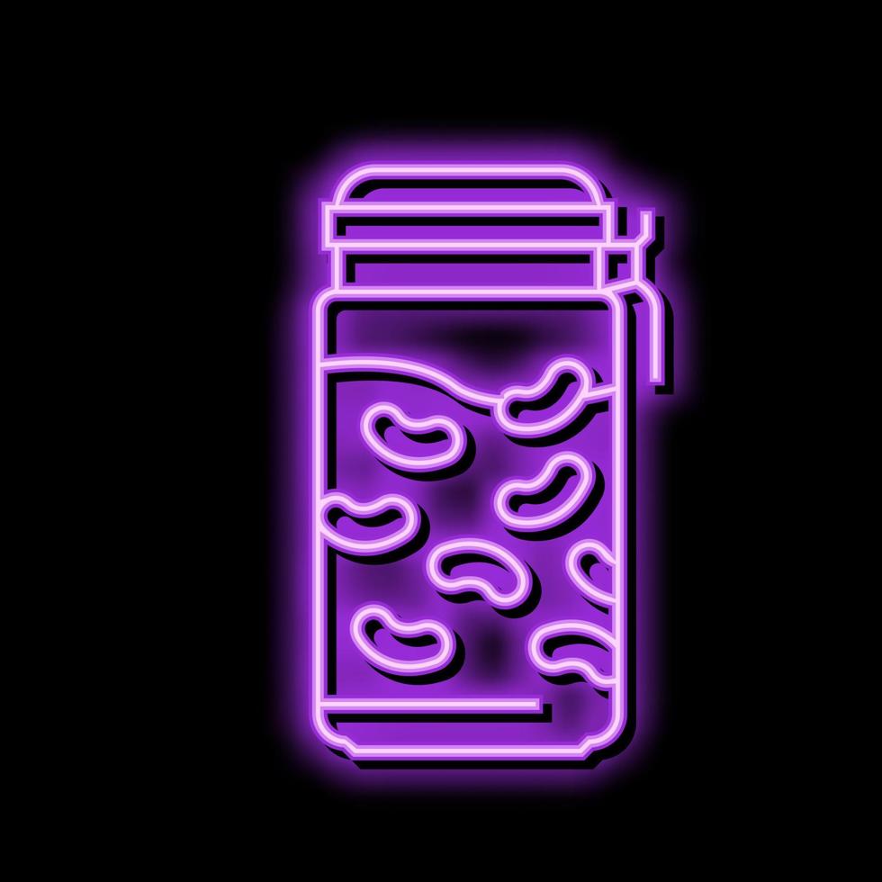 gelei pot snoep kleverig neon gloed icoon illustratie vector