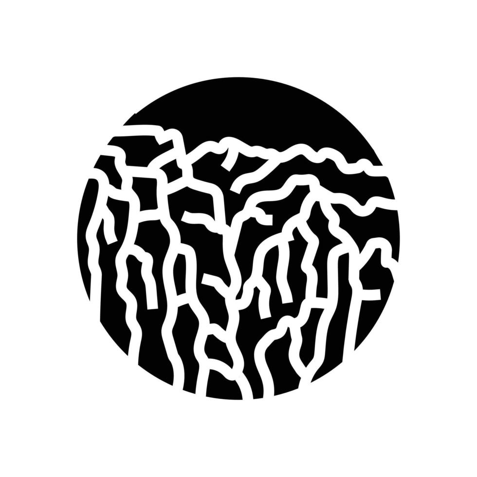 beklimming berg landschap glyph icoon vector illustratie