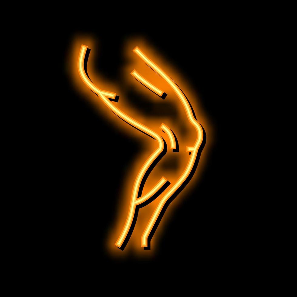 been menselijk lichaam een deel neon gloed icoon illustratie vector