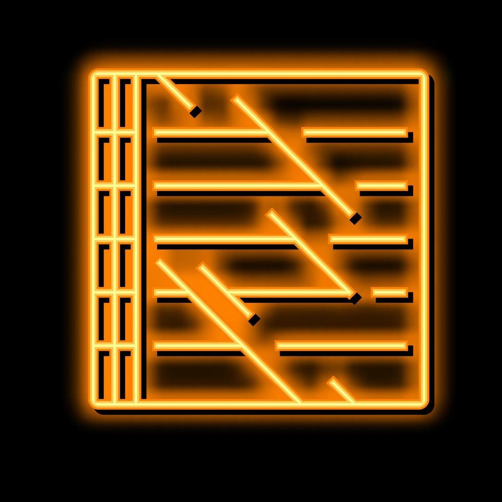 polycarbonaat thermoplastisch neon gloed icoon illustratie vector