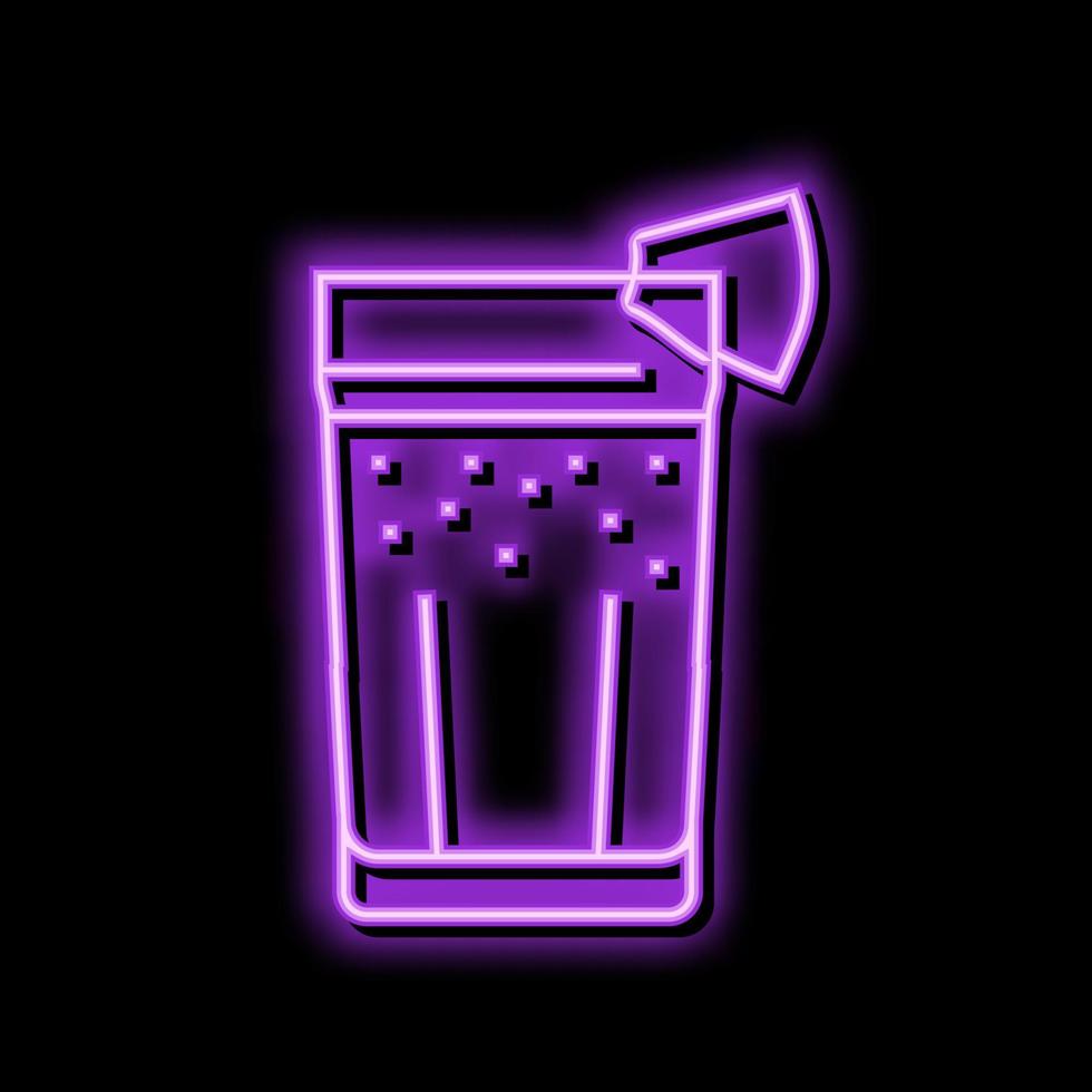 cocktail meloen neon gloed icoon illustratie vector