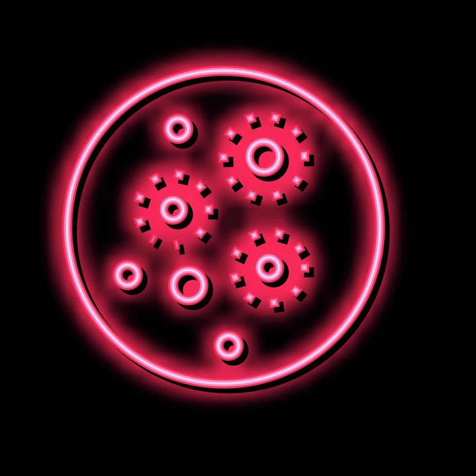 acne huid ziekte neon gloed icoon illustratie vector