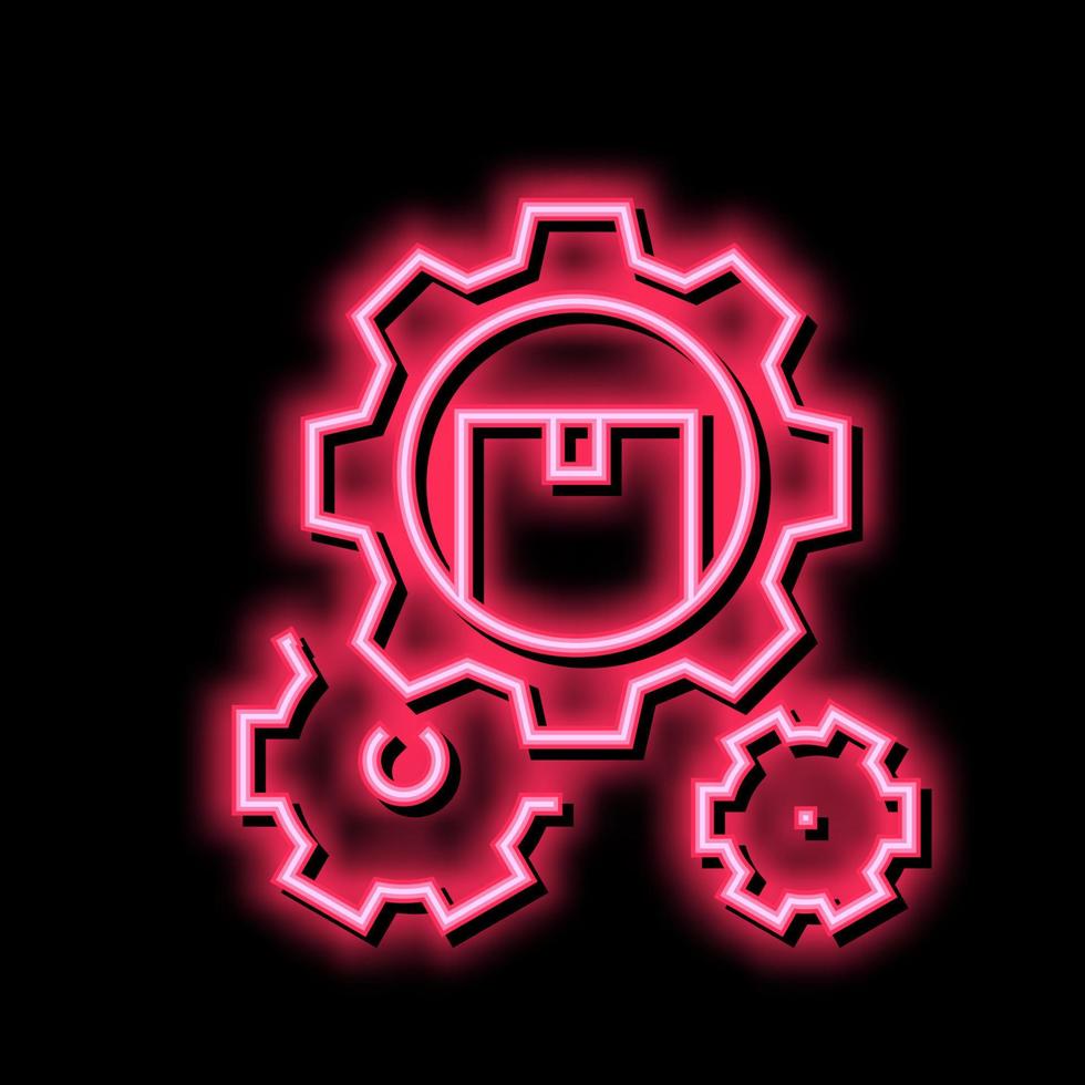 leveren werken mechanisme neon gloed icoon illustratie vector