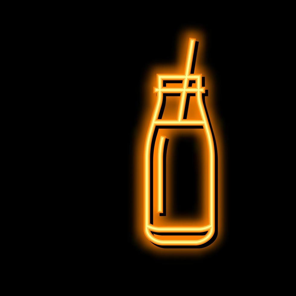 melk drank drinken neon gloed icoon illustratie vector