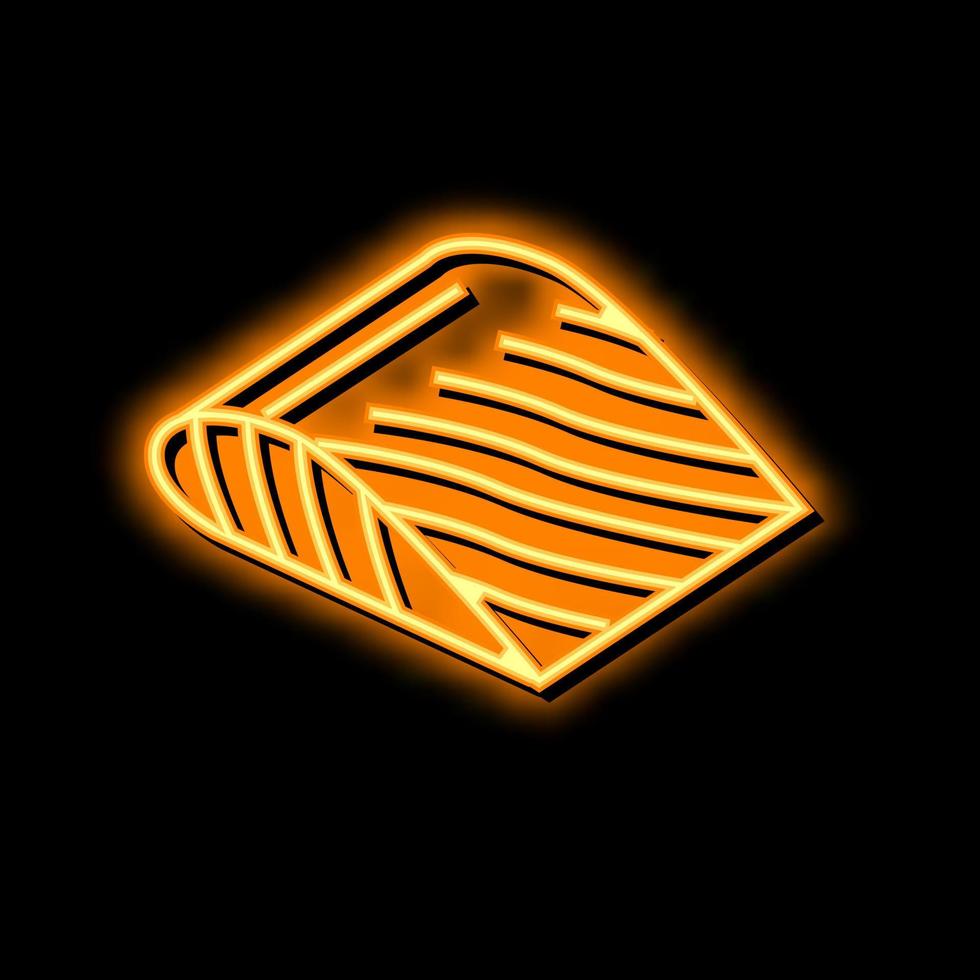 filet Zalm neon gloed icoon illustratie vector